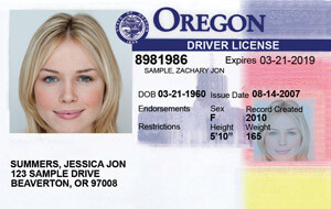 OR DMV driver's license